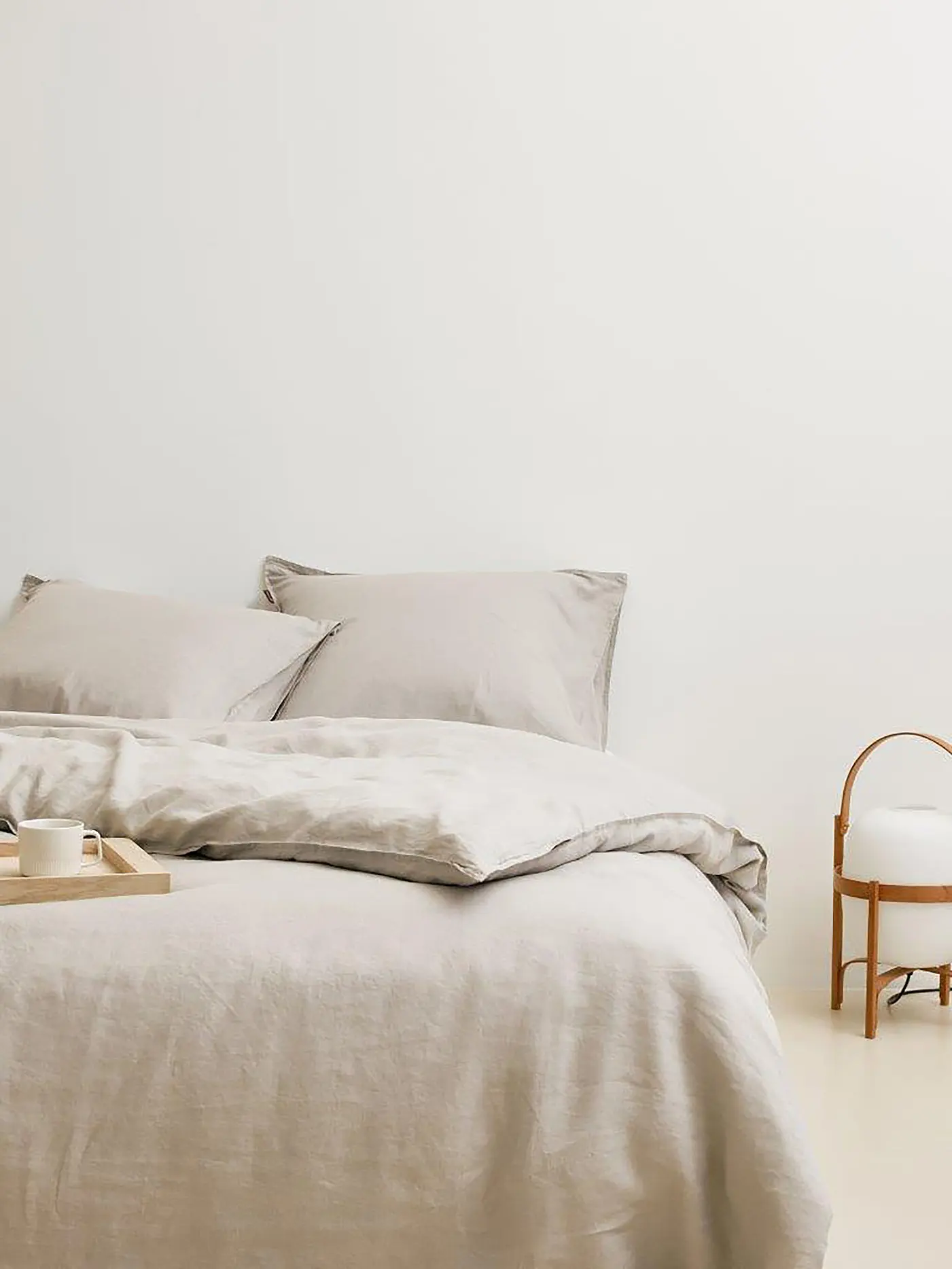 MARC O'POLO HOME | Leinen Bettwäsche Valka 70x90cm / 140x200cm Powder Blue | beige